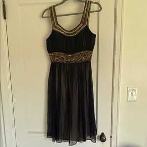 Elegant Black and Gold Dress